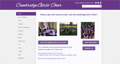 Desktop Screenshot of cambridgegirlschoir.com